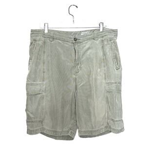 TOMMY BAHAMA LT GREEN TEXTURED TENCEL COTTON CARGO SHORTS SIZE 36 READ